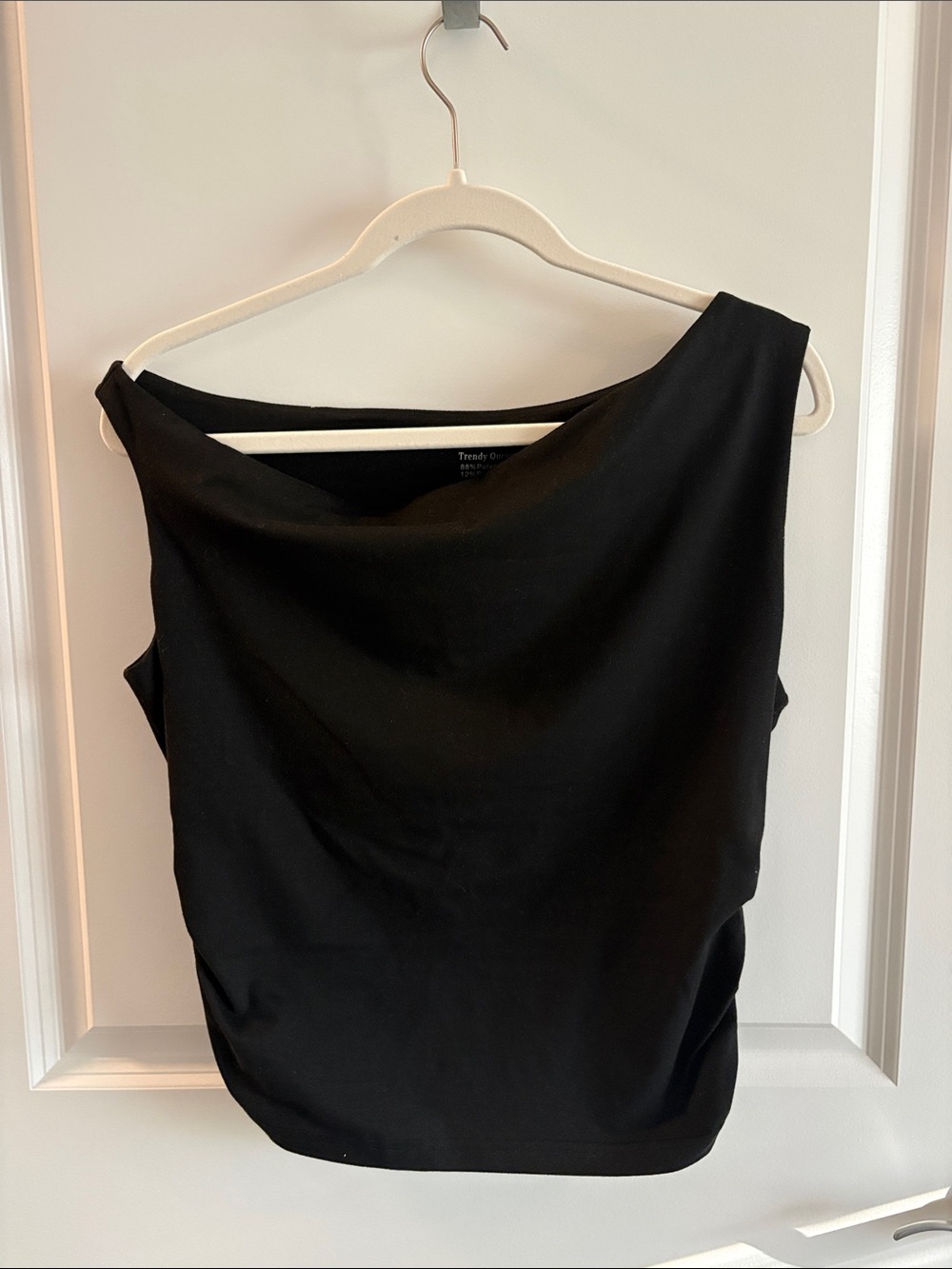 Black Cowl Neck Tank Top - Trendy Collection
